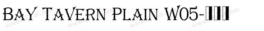 Bay Tavern Plain W05字体转换